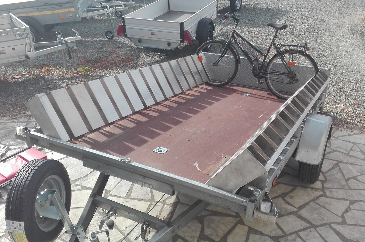 Location remorque plateau porte 10,15 vélos (permis B possible, Ptac
